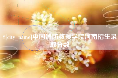 宜宾中国消防救援学院河南招生录取分数