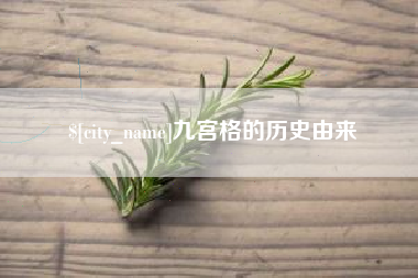 宜宾九宫格的历史由来