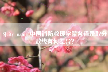 宜宾中国消防救援学院各省录取分数线有何差异？