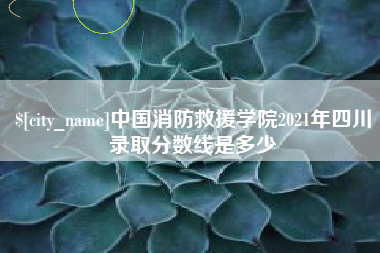 宜宾中国消防救援学院2021年四川录取分数线是多少