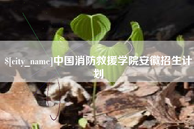 宜宾中国消防救援学院安徽招生计划