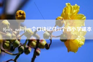 宜宾一个口诀记住34个省小学课本
