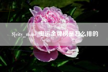 宜宾奥运金牌榜是怎么排的