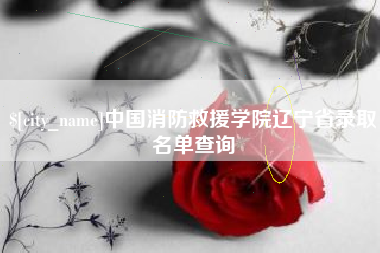 宜宾中国消防救援学院辽宁省录取名单查询