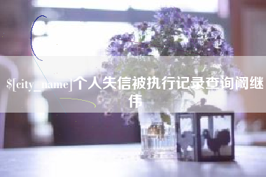 宜宾个人失信被执行记录查询阚继伟