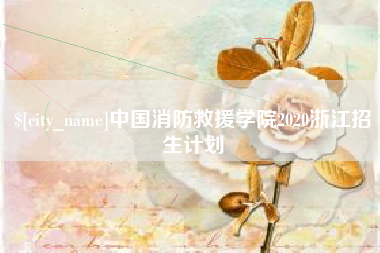 宜宾中国消防救援学院2020浙江招生计划