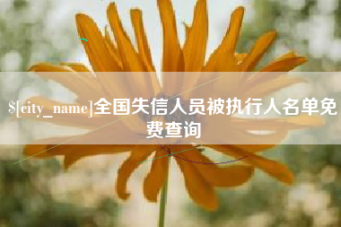 宜宾全国失信人员被执行人名单免费查询