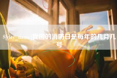宜宾我国的消防日是每年的几月几号