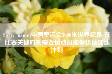 宜宾中国奥运会5000米世界纪录-在比赛关键时刻需要运动员能够迅速加速冲刺