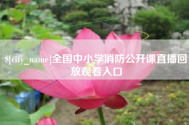 宜宾全国中小学消防公开课直播回放观看入口