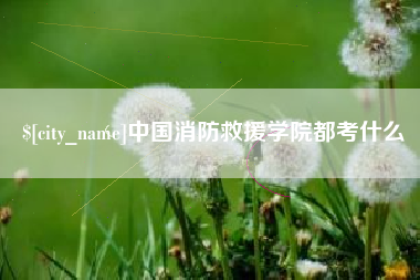 宜宾中国消防救援学院都考什么
