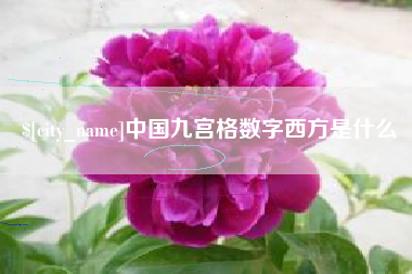 宜宾中国九宫格数字西方是什么