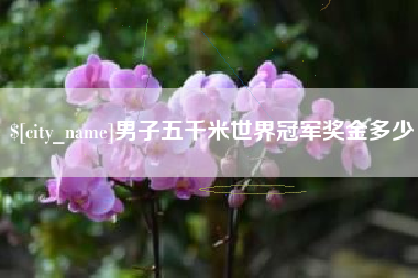 宜宾男子五千米世界冠军奖金多少
