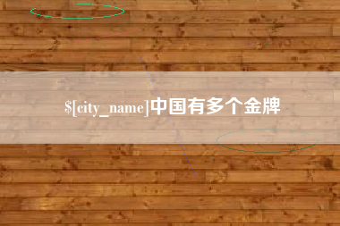 宜宾中国有多个金牌