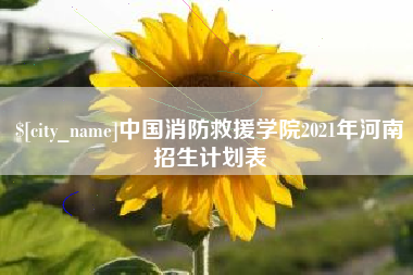 宜宾中国消防救援学院2021年河南招生计划表