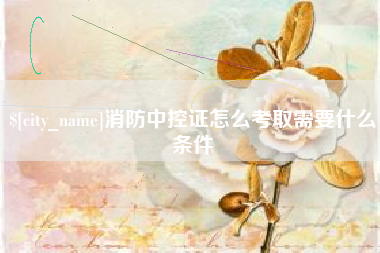 宜宾消防中控证怎么考取需要什么条件