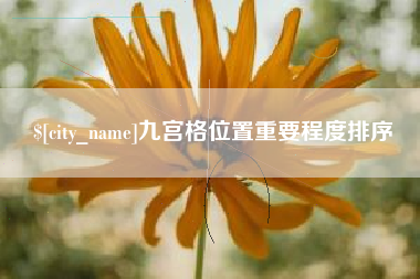 宜宾九宫格位置重要程度排序