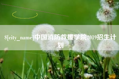 宜宾中国消防救援学院2019招生计划
