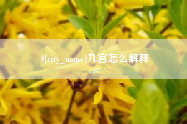 宜宾九宫怎么解释