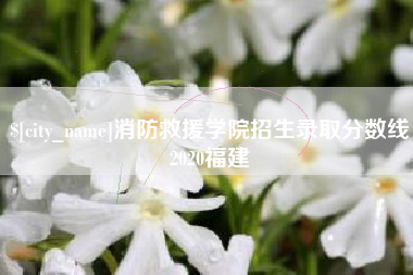 宜宾消防救援学院招生录取分数线2020福建