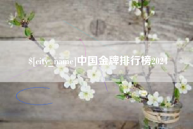 宜宾中国金牌排行榜2024