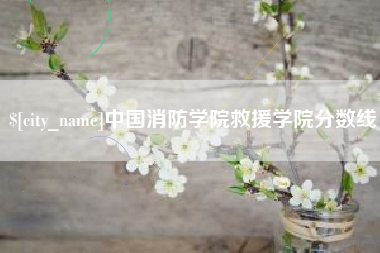 宜宾中国消防学院救援学院分数线